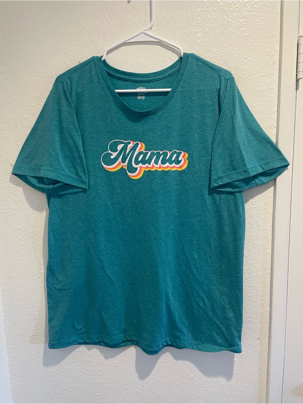 ✨ Way To Celebrate Retro Mama Graphic Tee Heather Teal Plus Size XXXL 22 ✨